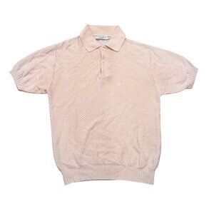Christian Dior Chemises Knit Polo Shirt Pink Men’s Medium  Dior Vintage 90s Y2K